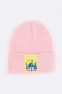 Chic Fight Like A Girl Iconic Beanie LA-MKH3507R