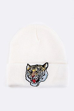 Trendy Iconic Tiger Patch Beanie LA-MKH3509Y