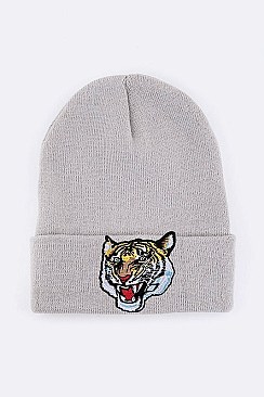 Trendy Iconic Tiger Patch Beanie LA-MKH3509Y