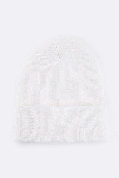 Trendy Solid Color Cuff Beanie LA-LB305