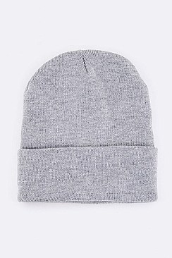 Trendy Solid Color Cuff Beanie LA-LB305