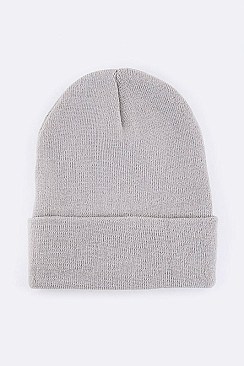 Trendy Solid Color Cuff Beanie LA-LB305