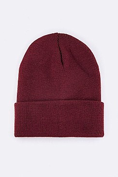 Trendy Solid Color Cuff Beanie LA-LB305