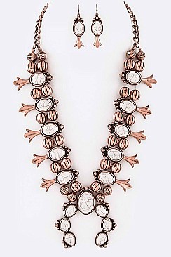Chic Squash Blossom Necklace Set LASS0095