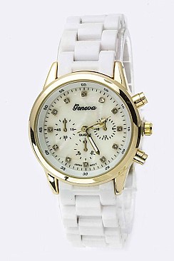 Trendy Crystal Dials Fashion Chrono Watch LA-934SMl