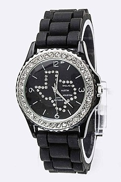 Stylish Texas Map Crystal Fahion Watch LA-257TX