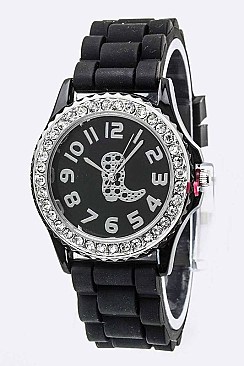 Stylish Western Boot Crystal Jelly Strap Watch LA-257