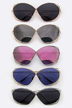 Pack of 12 Pieces Iconic Rim Fashion Sunglasses LA113-POP8062