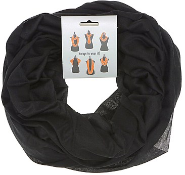 Pack of 6 Infinity Jersey Scarves - Four Season