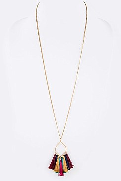 Fringe Tassels Pendant Necklace LA-CN4108
