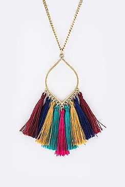 Fringe Tassels Pendant Necklace LA-CN4108