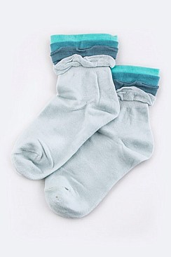 Chic 3Color Ruffle Top Fashion Boot Socks LA-DF032-SINGLE