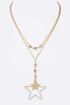 MULTIPLE STARS DROP NECKLACE