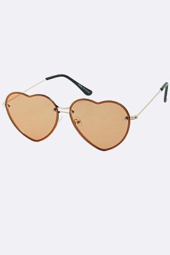Pack of 12 pieces Heart Shape Cutout Iconic Sunglasses LA108-18007