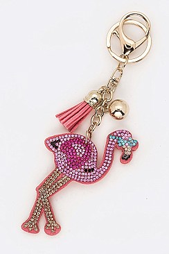 Flamingo Crystal Key Chain