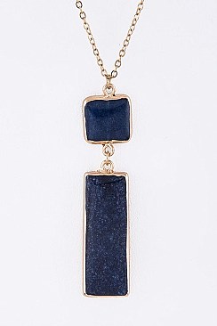Genuine Stone Pendant Necklace LA-CN4140