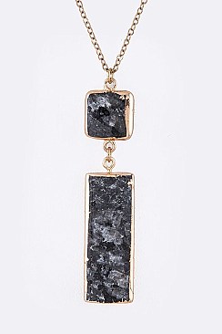 Genuine Stone Pendant Necklace LA-CN4140