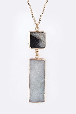 Genuine Stone Pendant Necklace LA-CN4140