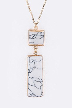 Genuine Stone Pendant Necklace LA-CN4140