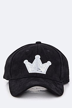 Sequins Crown Suede Cap LA-35020A