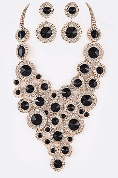 Elegant Crystal Statement Necklace Set