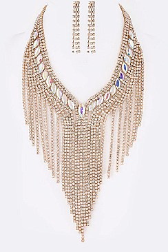 Fabulous Rhinestone Statement Necklace Set LA-GNE2007