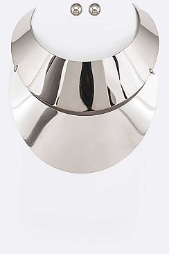 DOUBLE COLLAR METAL NECKLACE SET
