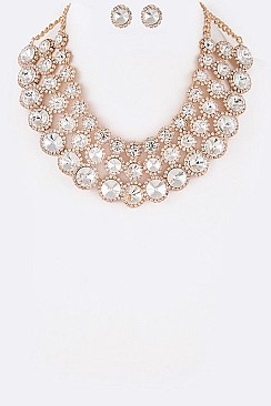 Glamorous Crystal Statement Necklace Set LA-GNE2070