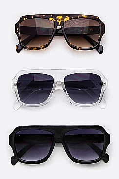 Pack of 12 Pieces Fashion Square Sunglasses LA113-POP7270