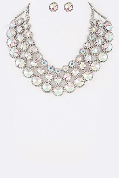 Glamorous Crystal Statement Necklace Set LA-GNE2070