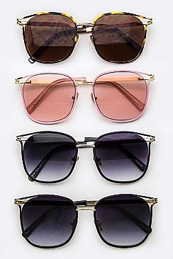 Pack of 12 Pieces Fashion Rectangular Sunglasses LA113-POP7374