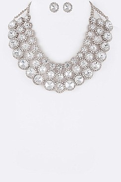 Glamorous Crystal Statement Necklace Set LA-GNE2070