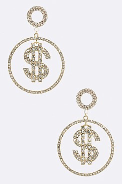 DOLLAR BLING JUMBO EARRINGS