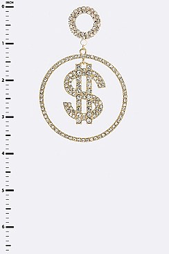 DOLLAR BLING JUMBO EARRINGS