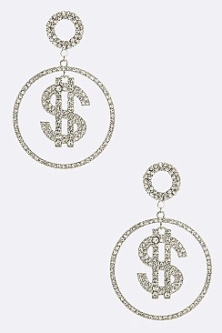 DOLLAR BLING JUMBO EARRINGS
