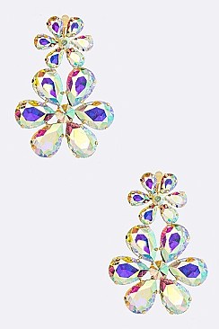 CLASSIC CRYSTAL FLOWER EARRINGS