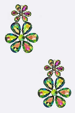 CLASSIC CRYSTAL FLOWER EARRINGS
