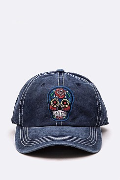 Sugar Skull Iconic Washed Cotton Cap LA-EMH0909