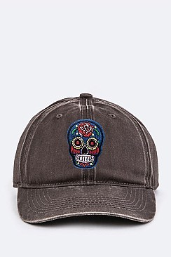 Sugar Skull Iconic Washed Cotton Cap LA-EMH0909