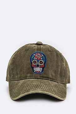 Sugar Skull Iconic Washed Cotton Cap LA-EMH0909