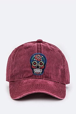Sugar Skull Iconic Washed Cotton Cap LA-EMH0909