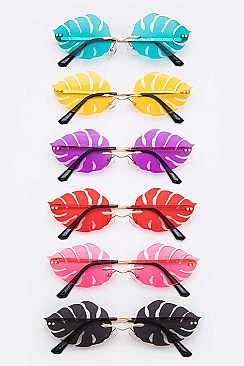 Pack of 12 Palm Leaf Cutout Iconic Sunglasses