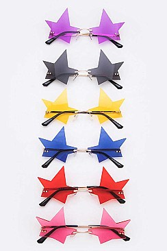 Pack of 12 ICONIC Star Cutout Sunglasses