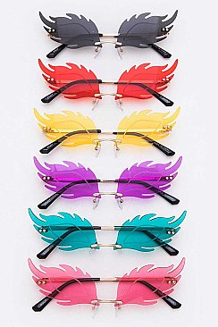Pack of 12 Feather Cat Eye Iconic Sunglasses