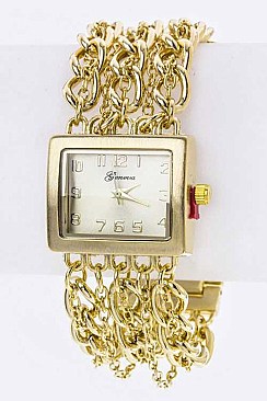 Stylish Layer Chians Bracelet Watch LA-1501