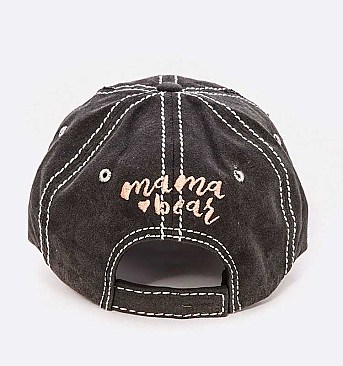 Mama Bear Patch Embroidered Vintage Cap