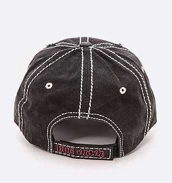 Dog Mama Embroidered Vintage Cotton Cap