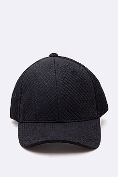 Quilted Cotton Mesh Back Trucker Cap LA-SPC1604