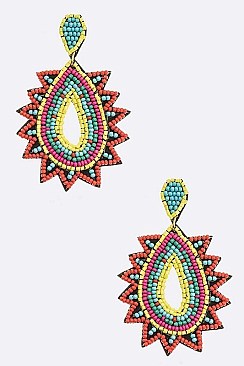 MULTI COLOR BEADED EARRINGS