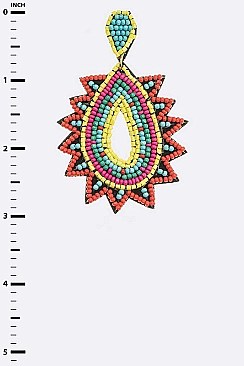 MULTI COLOR BEADED EARRINGS